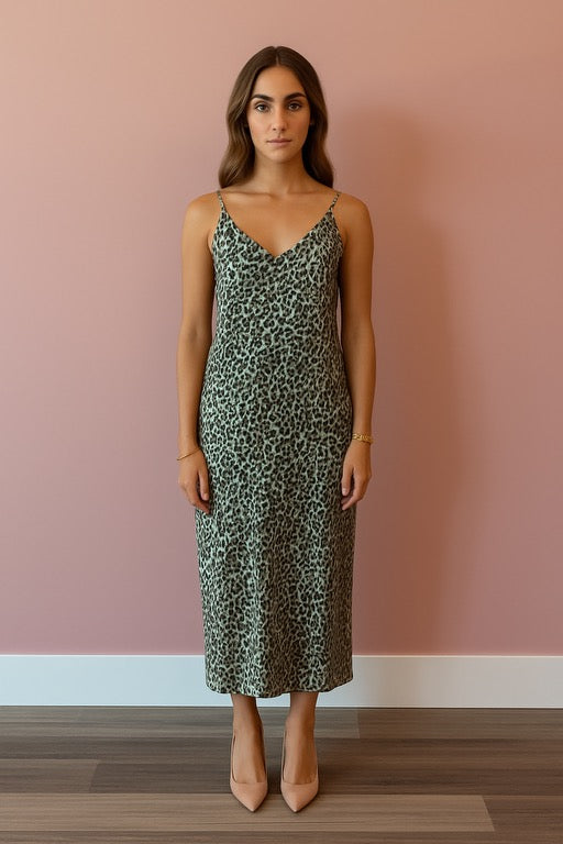 Slip Dress - Leopard Print