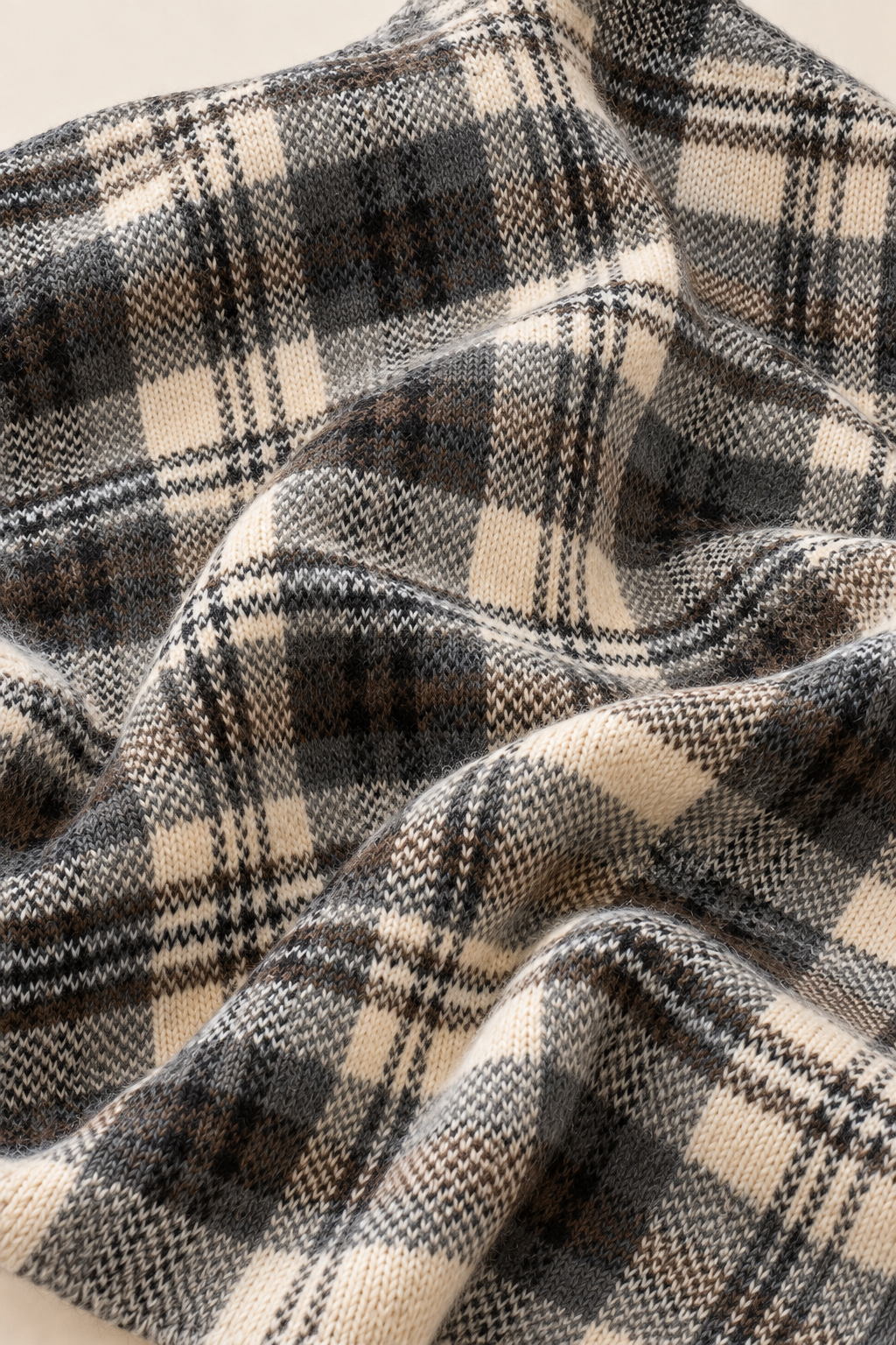 Vintage Havana Plaid Zip Up