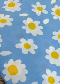 Chloe Mini Tiered Skirt - Blue with Daisies