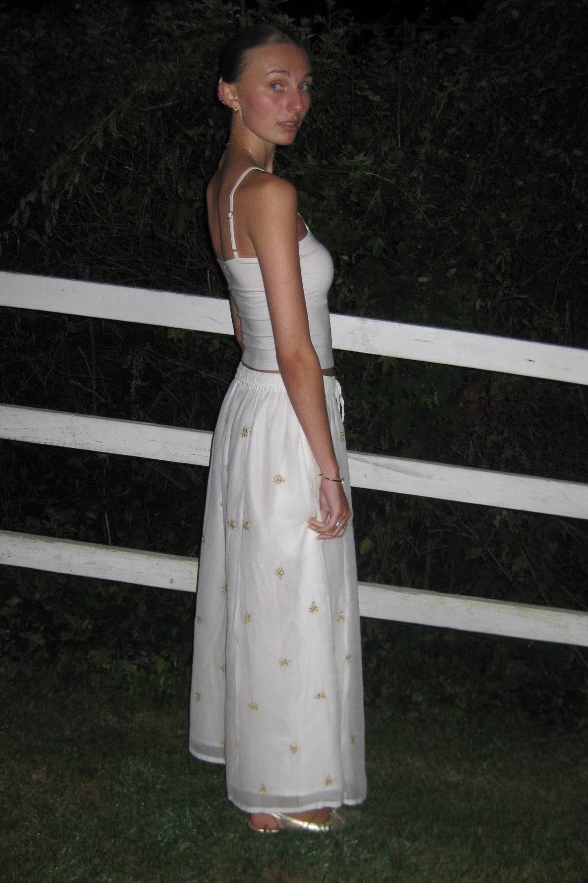 Gold Sequin Maxi Skirt
