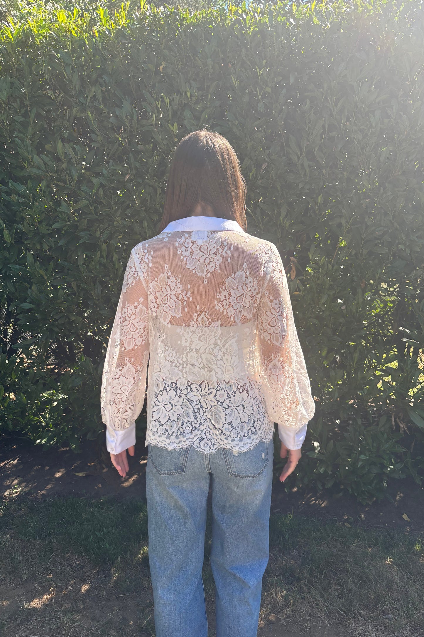 Classic Lace Shirt - White