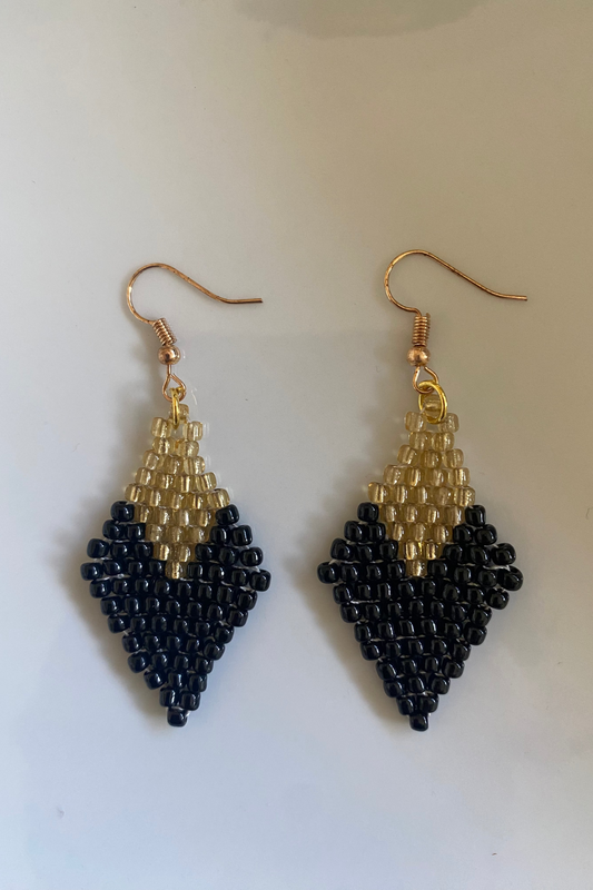 Anasi Earring - Diamond Black & Gold