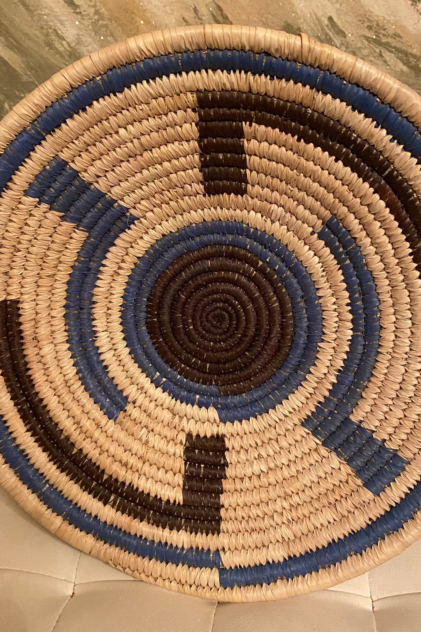 Handwoven Woven Plate - Blue