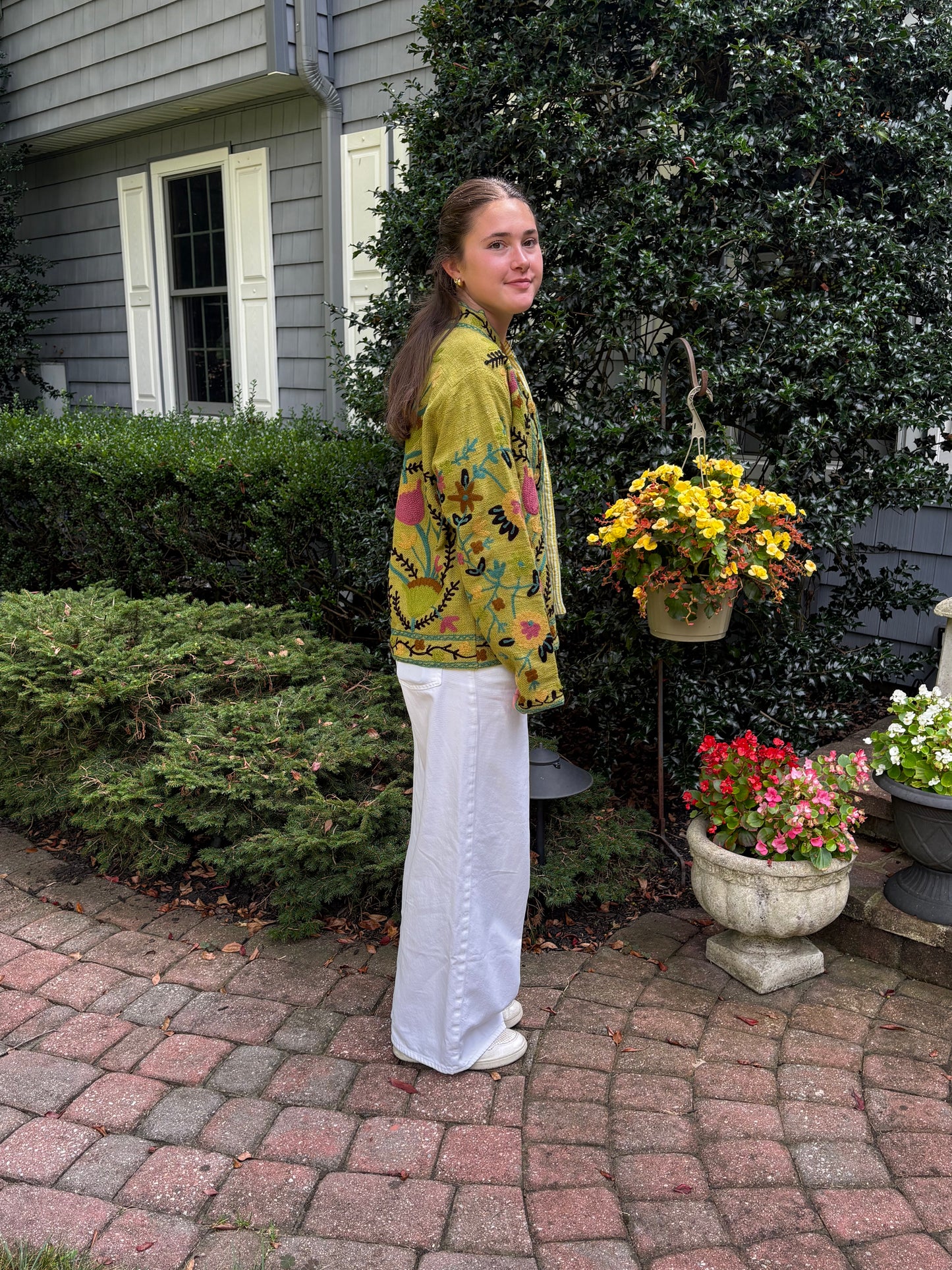 Embroidered Reversible Jacket - Woodland Olive