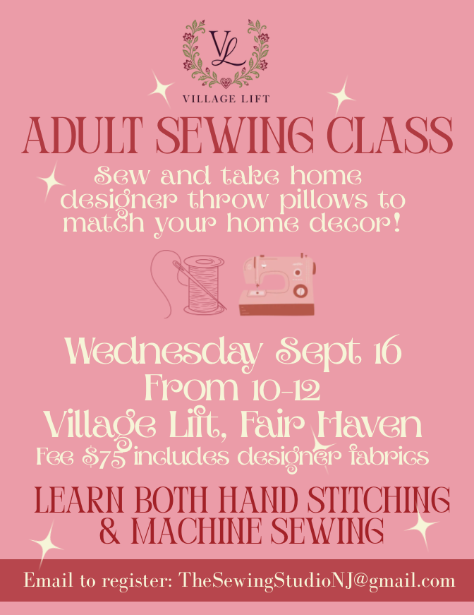 9/16 • Adult Sewing Class with The Sewing Studio NJ • 10am - 12pm