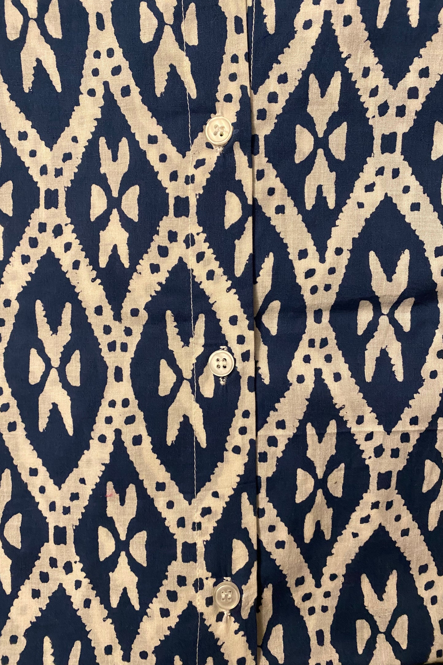 Block Print Boy's Shirt - Short Sleeves - Ikat