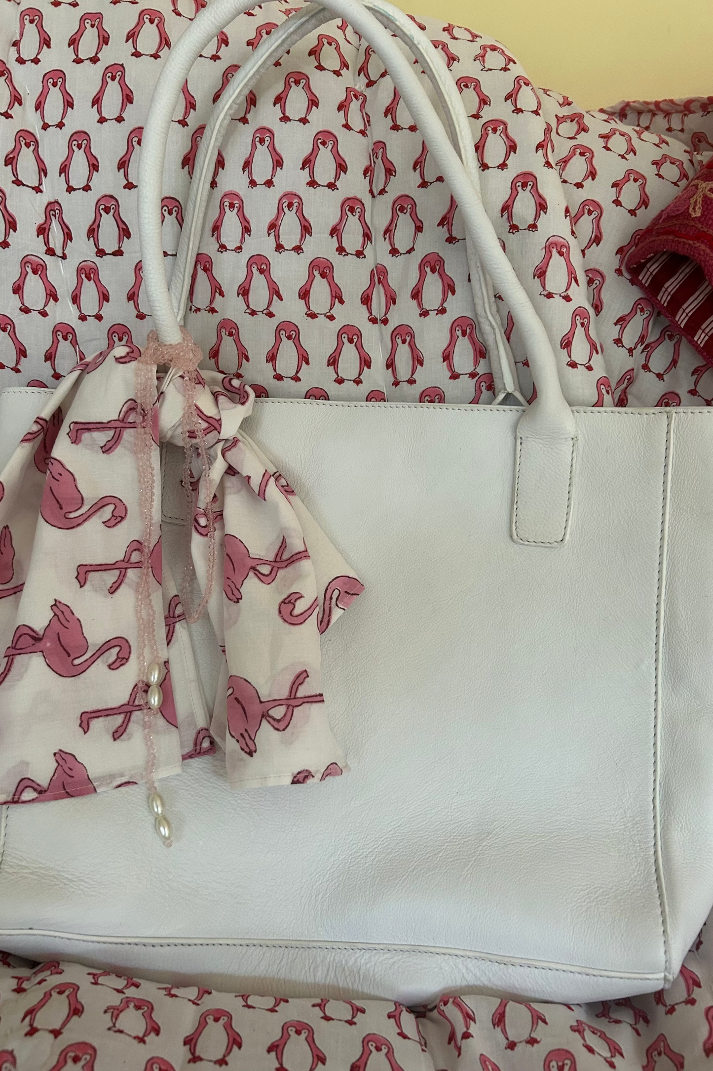 Doggie Bandana/Scarf - Pink Flamingo - Large