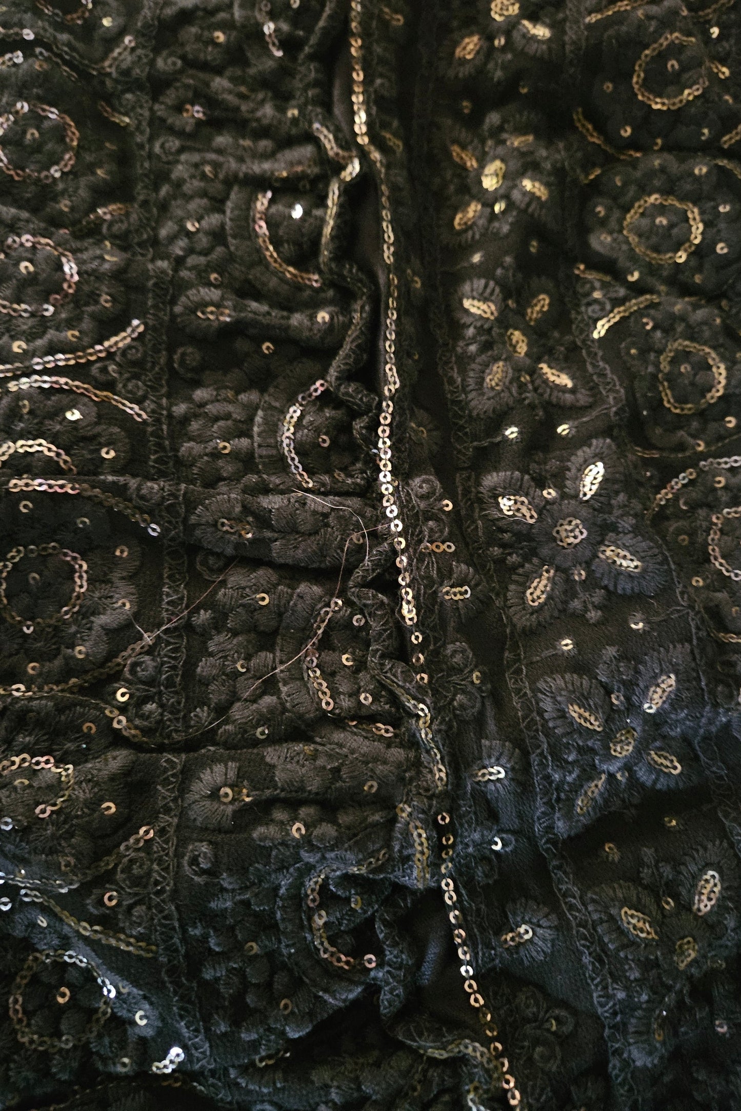 Black Sequin Mini Skirt