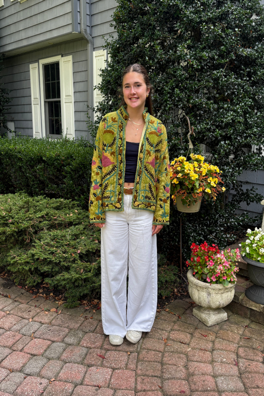 Embroidered Reversible Jacket - Woodland Olive