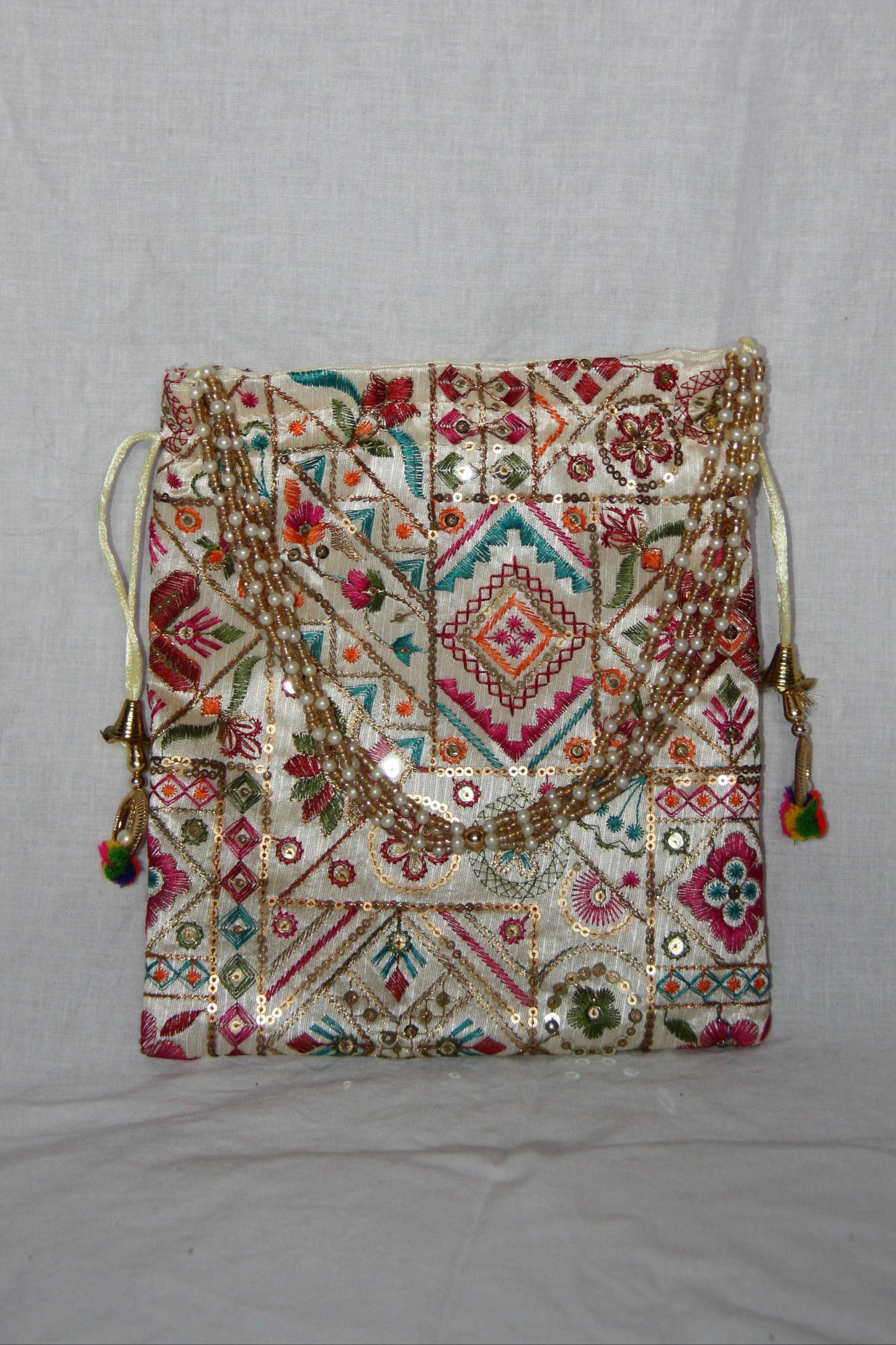 Bejeweled Potli Bag - Multicolor