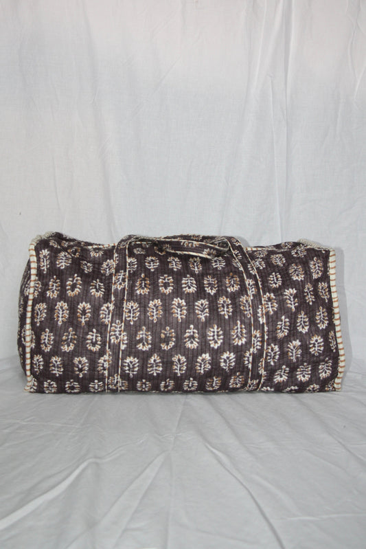 Large Block Print Duffle Bag