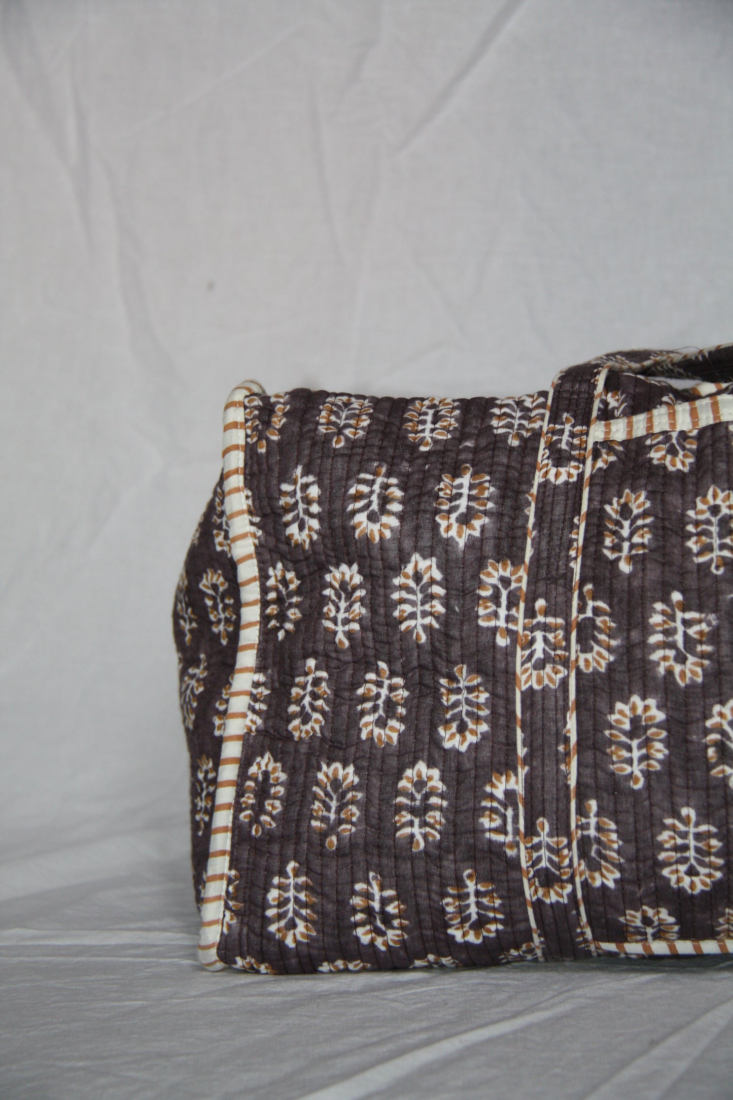 Large Block Print Duffle Bag