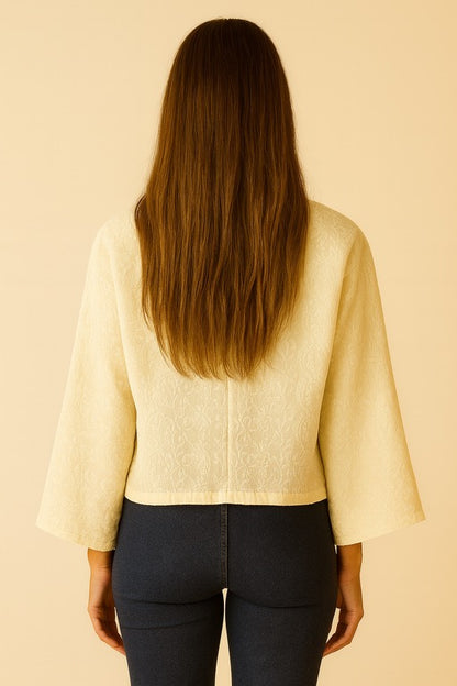 Ivory Sequins Blouse