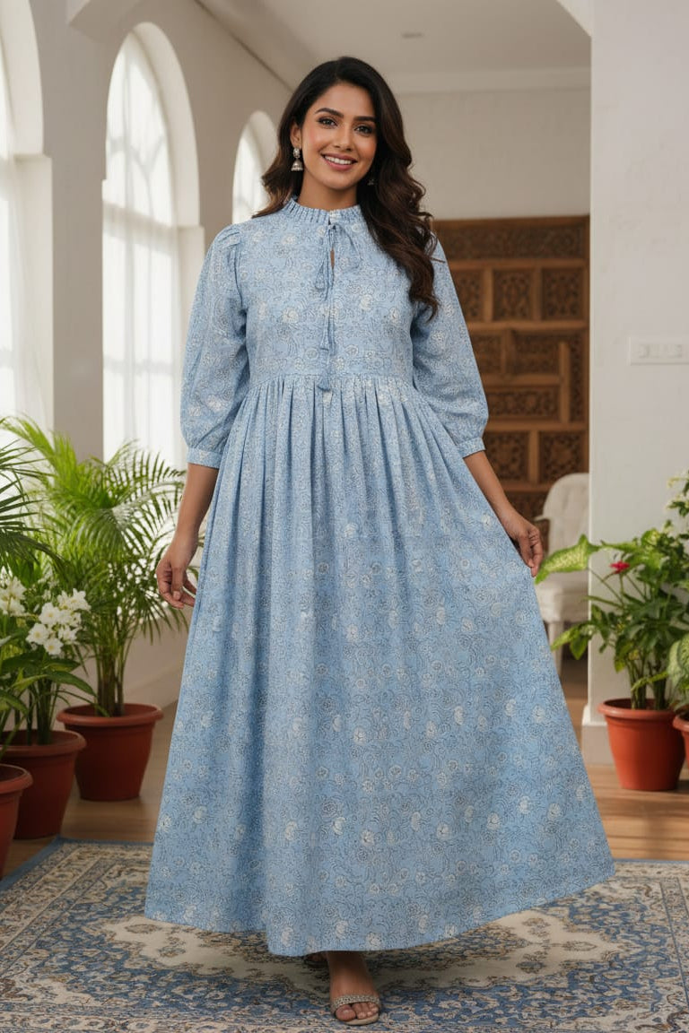 Willow Dress - Blue Floral