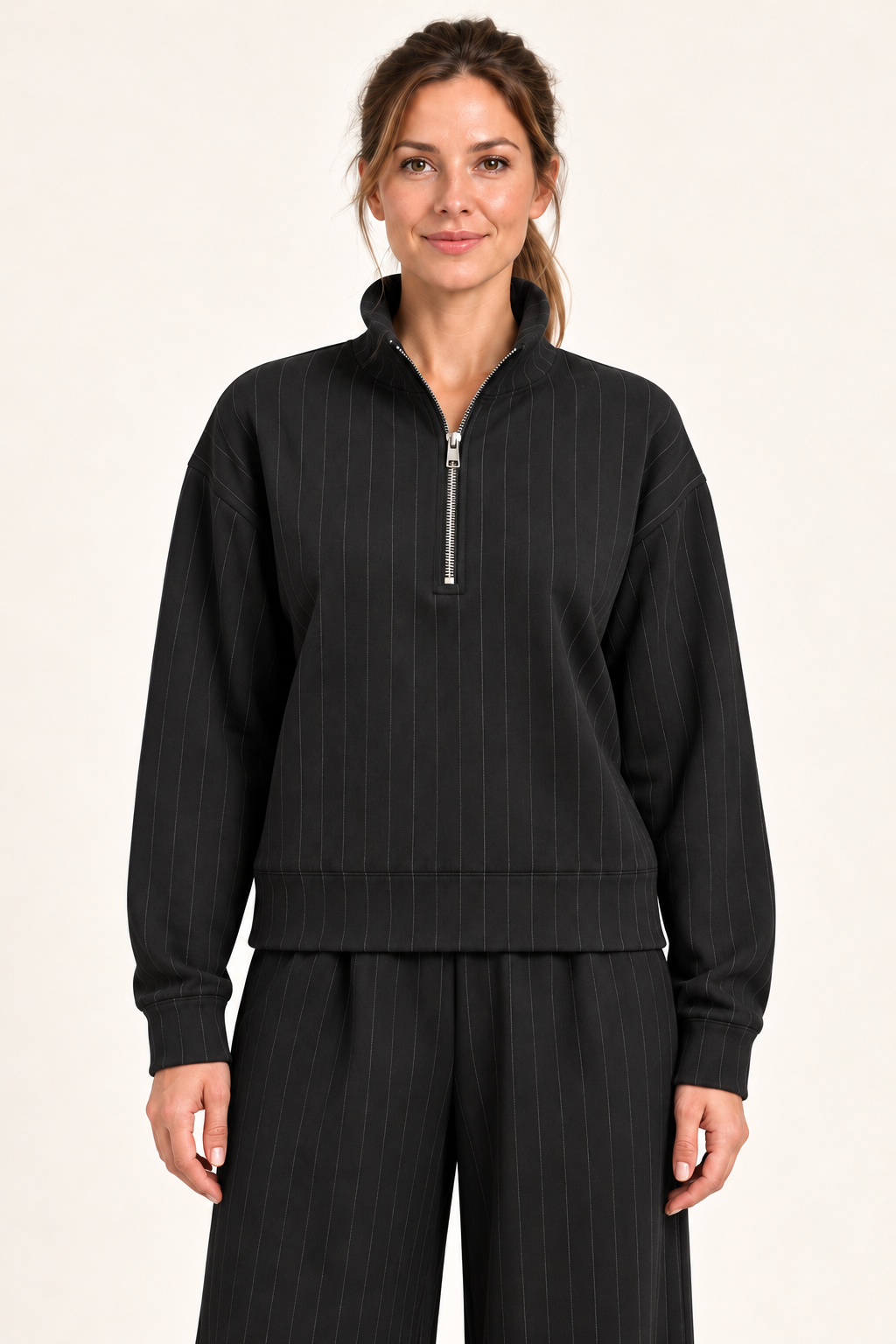 Vintage Havana Pinstripe Quarter Zip