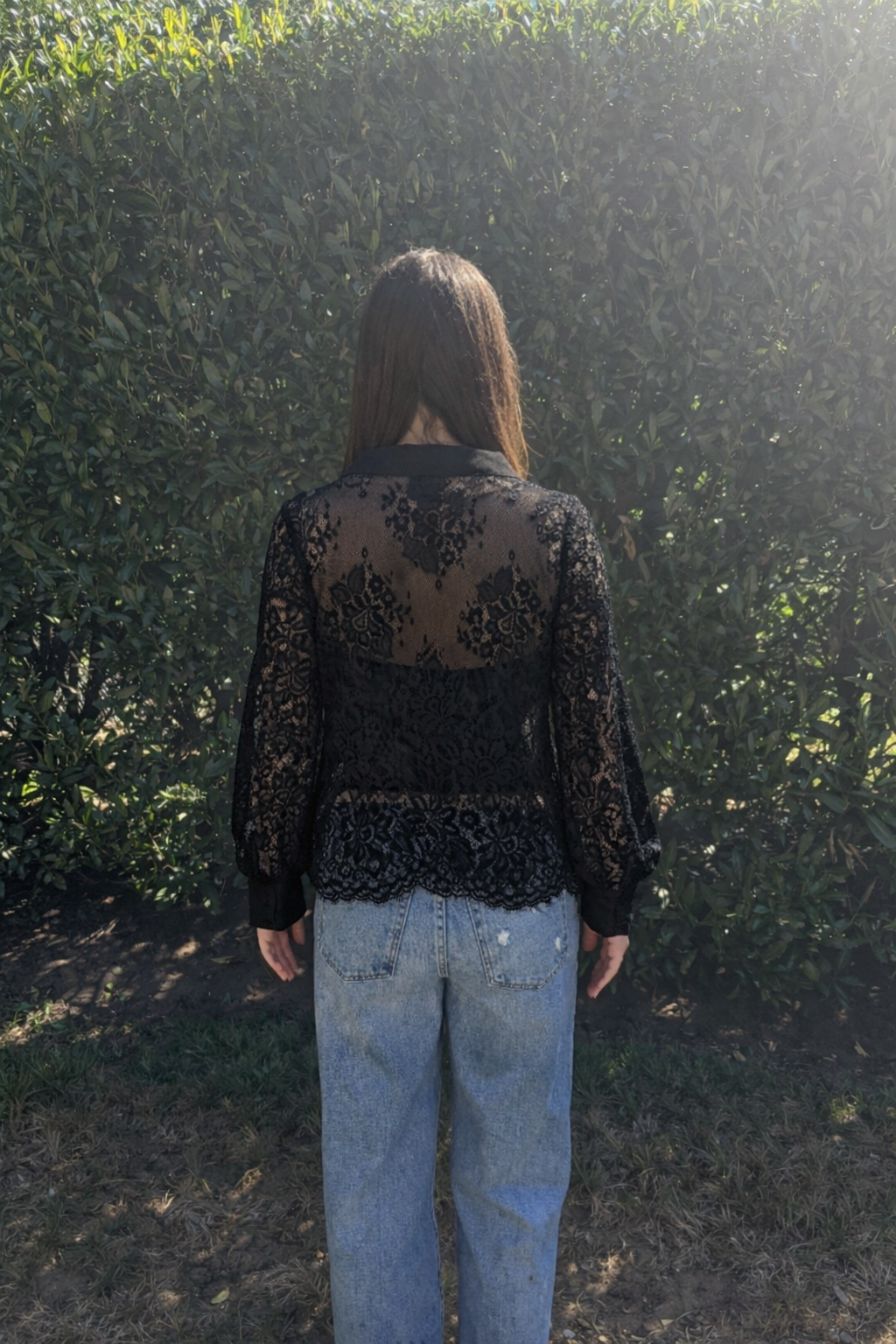 Classic Lace Shirt - Black
