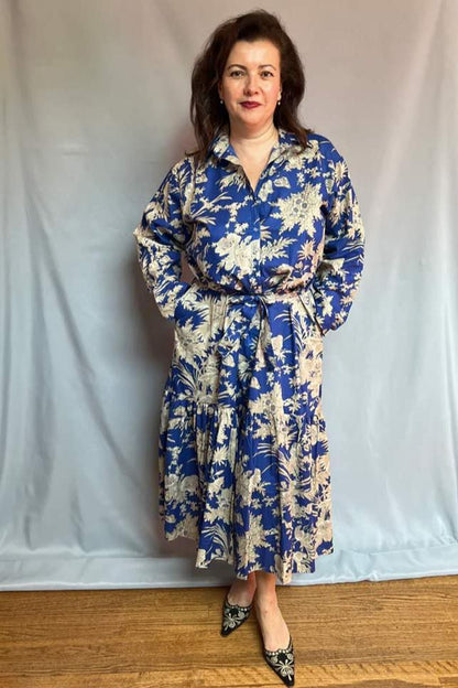 Shirt Dress - Navy Floral