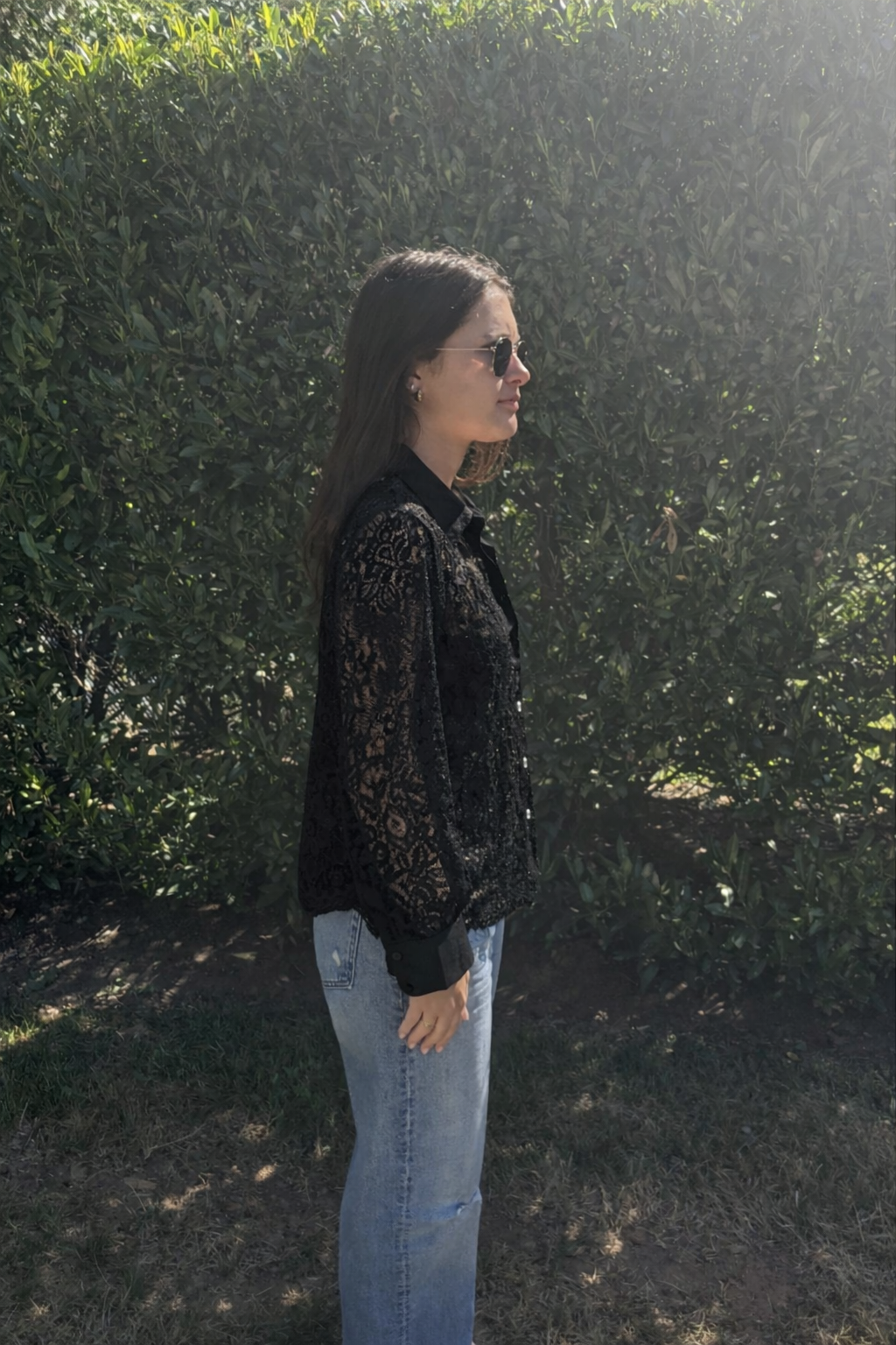 Classic Lace Shirt - Black