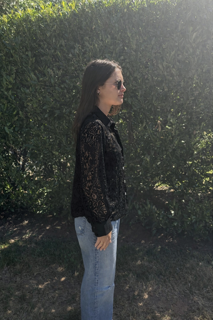 Classic Lace Shirt - Black
