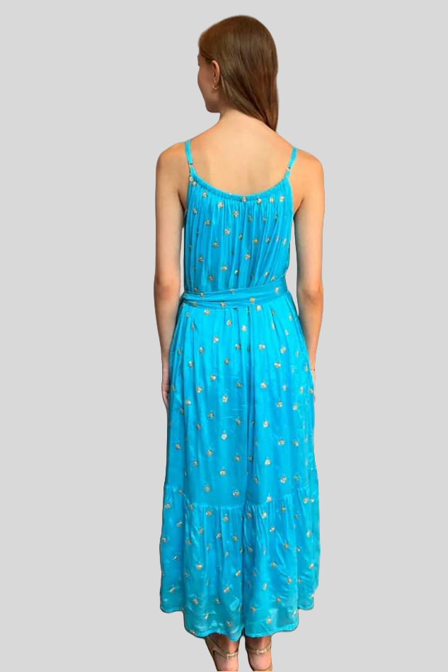 Gold Sequin Maxi Dress