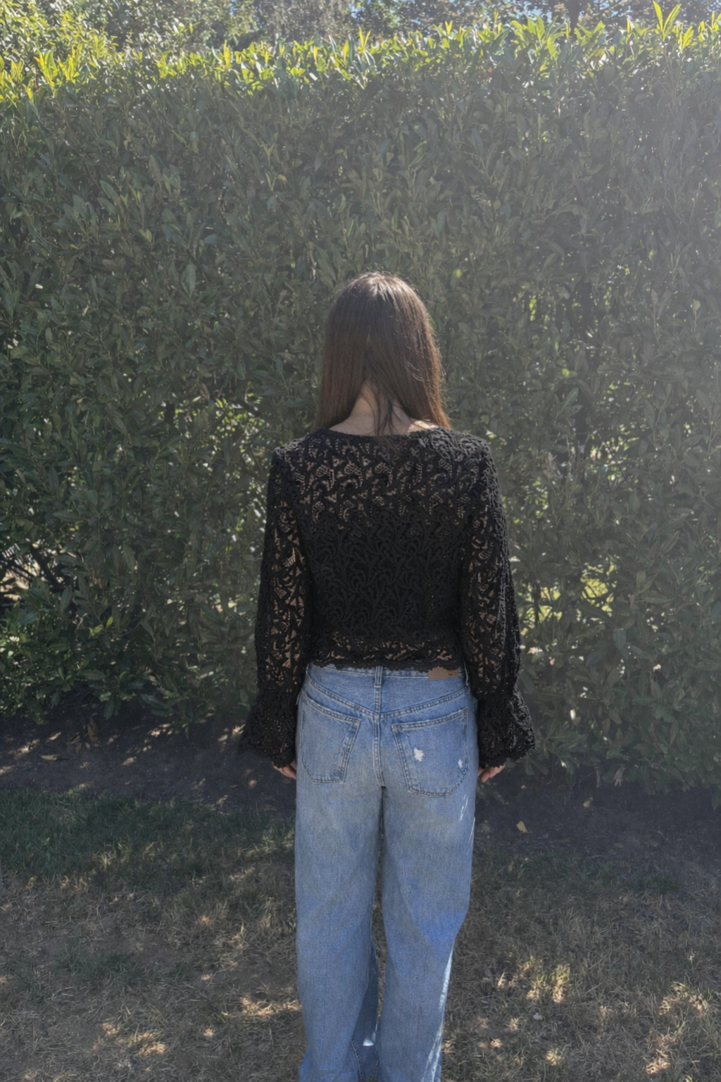 Crochet Cardigan - Black