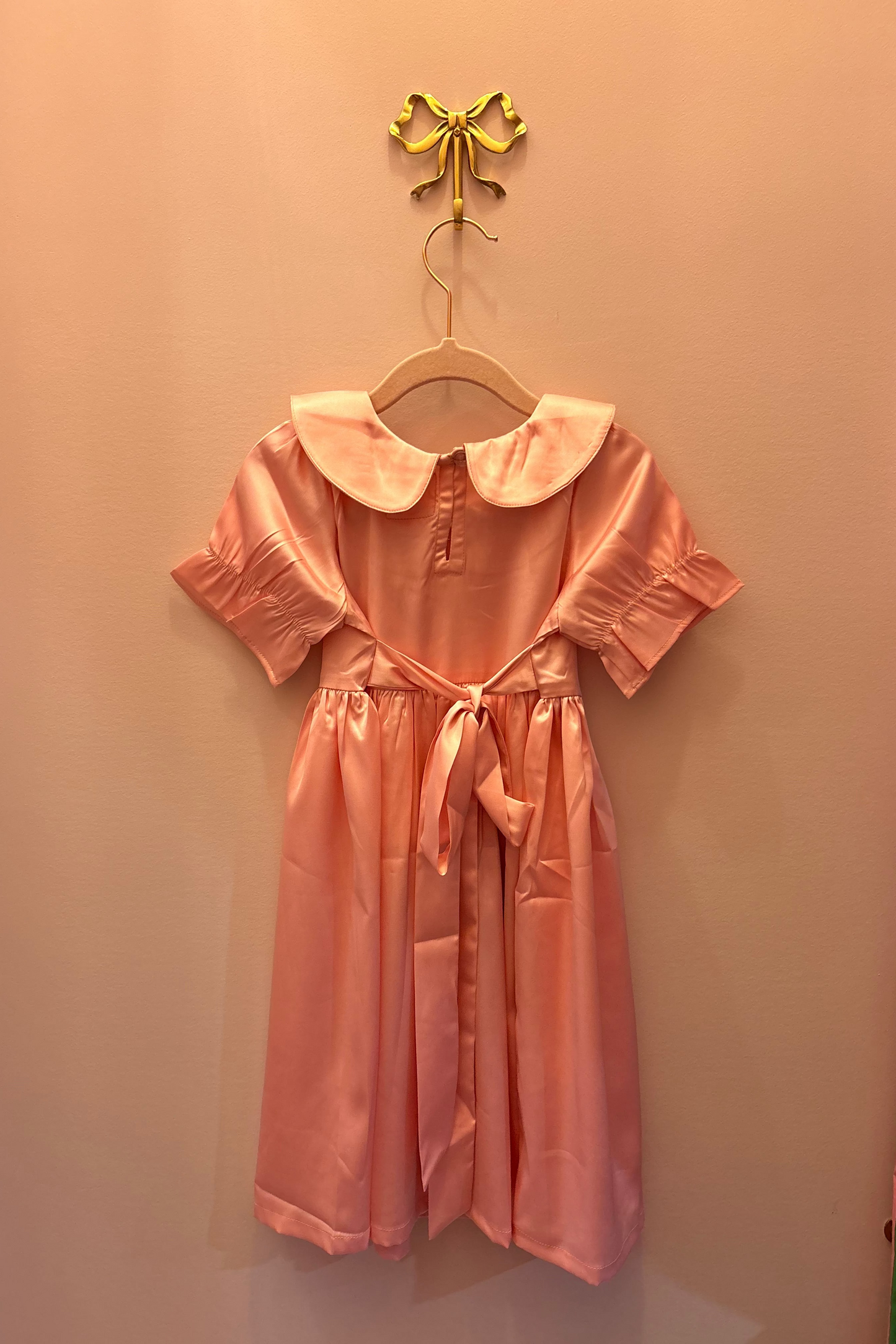 Girl’s Satin Dress - Baby Pink
