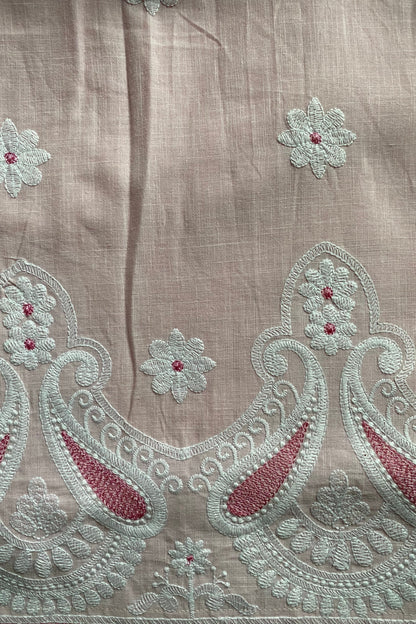 Emma Dress - Pink Embroidered