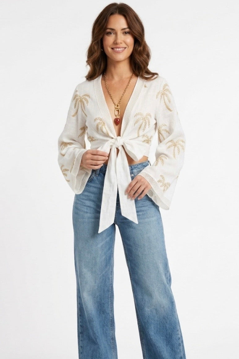 Palm Desert Crop Kimono