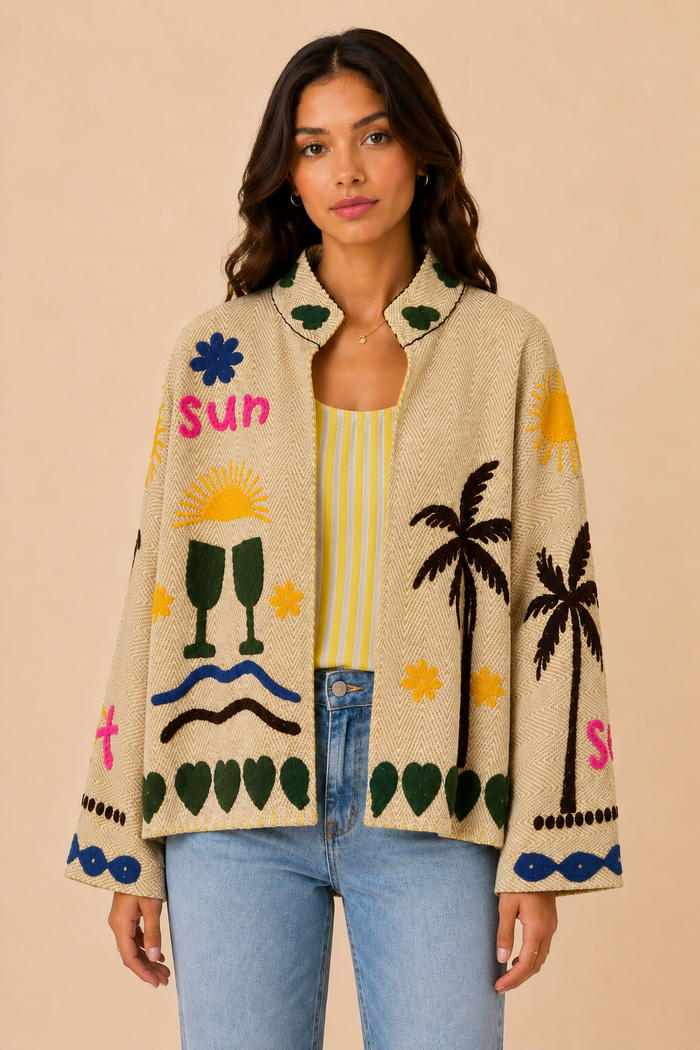 Emmy Embroidered Reversible Jacket