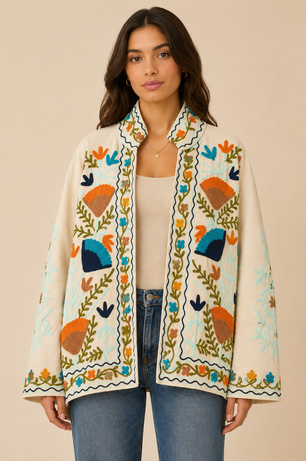 Emmy Embroidered Reversible Jacket