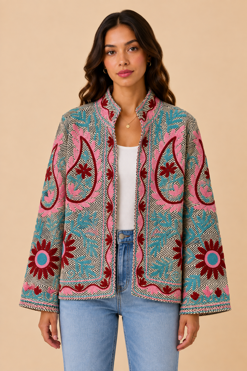 Emmy Embroidered Reversible Jacket