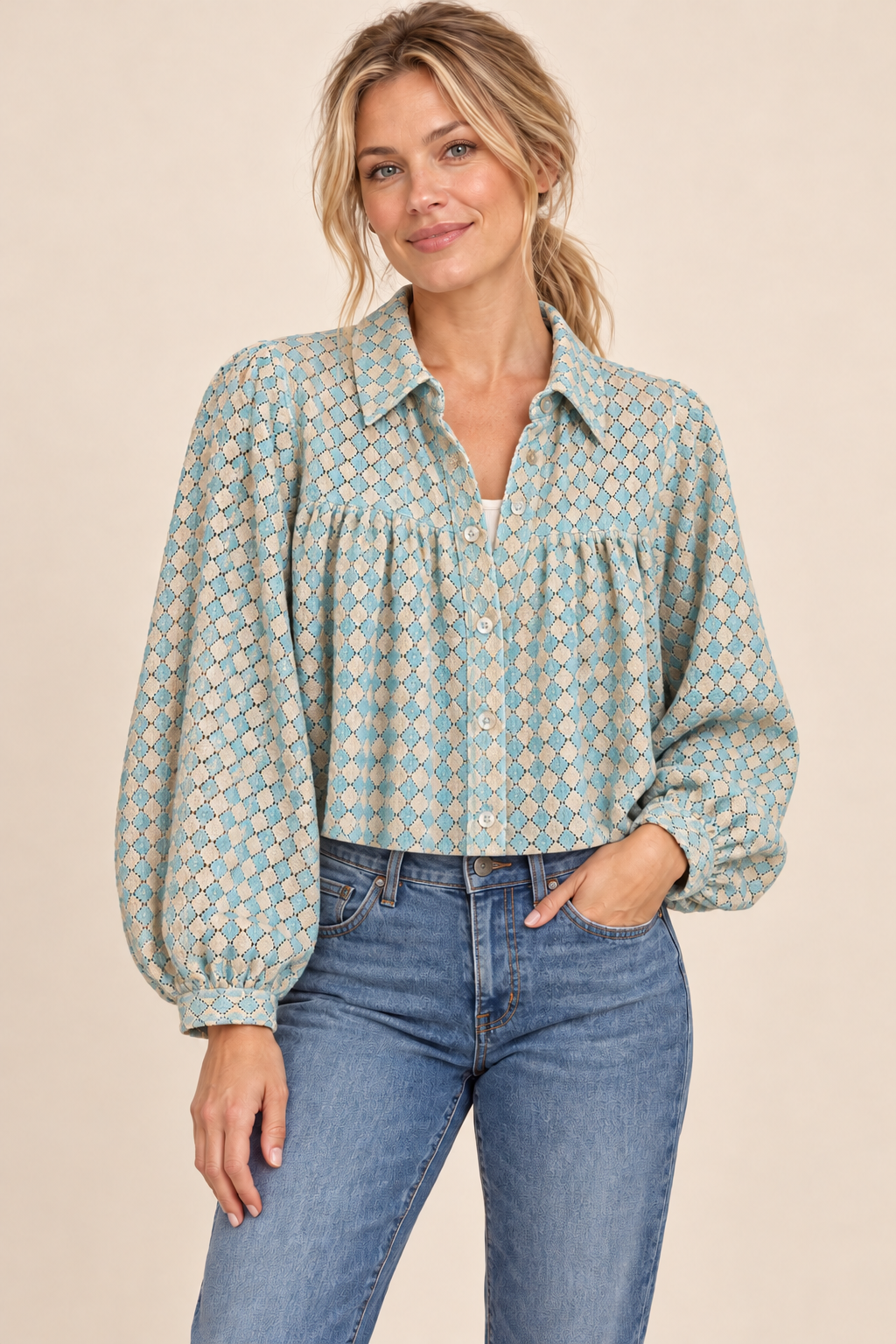 Woven Ally Crop Top