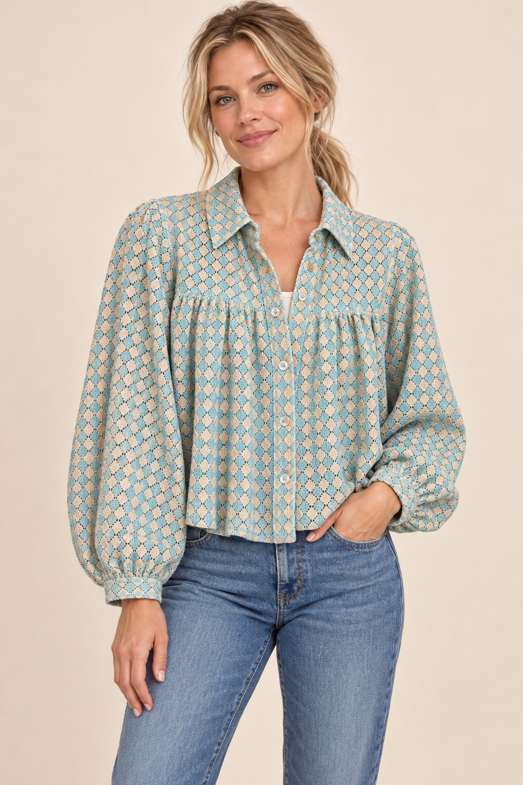 Woven Ally Crop Top