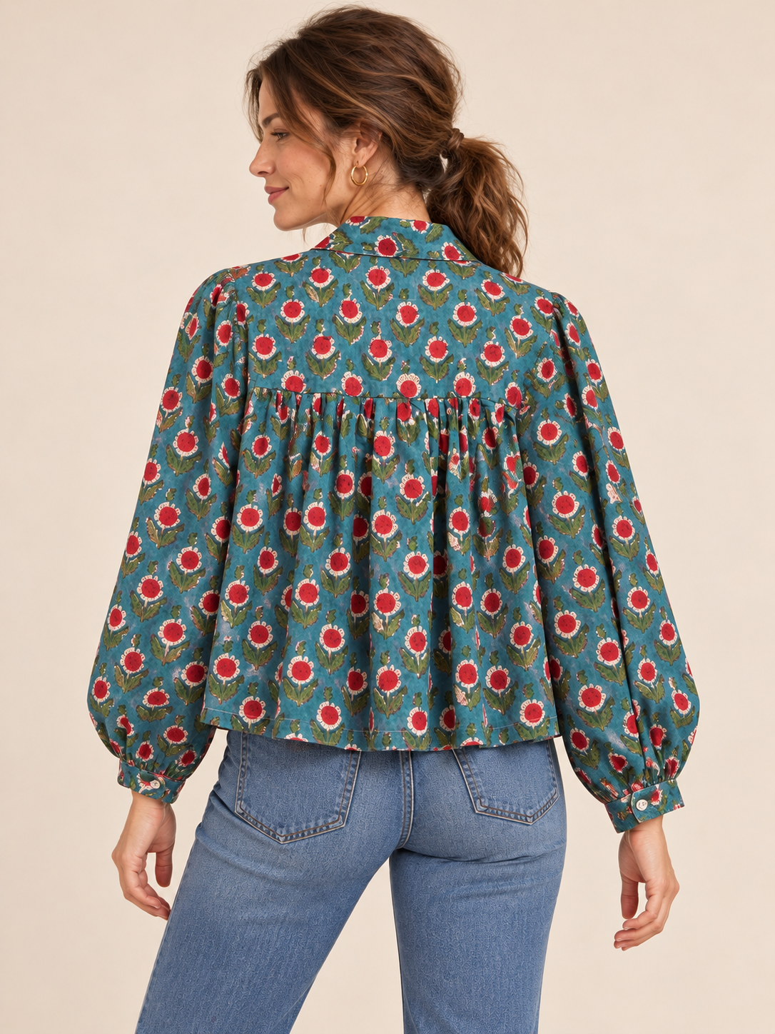 Ally Top – Cropped Button Down