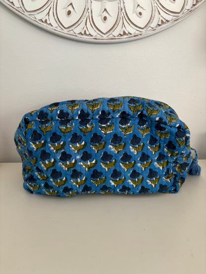 Cosmetic Bag - Blue Boti Print