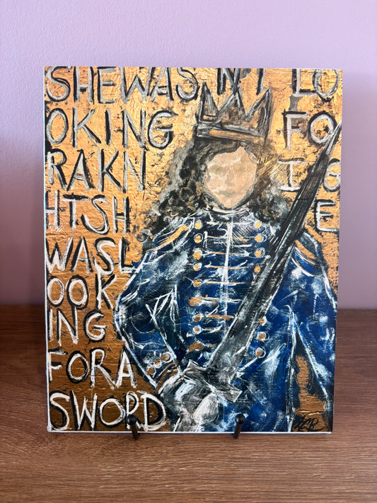 One of a Kind Handcraft Art Print - She wasn't looking for her Knight