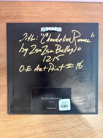 One of a Kind Handcraft Art Print - Chandelier Romance