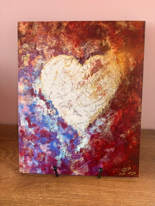 One of a Kind Handcraft Art Print - Heart of Gold