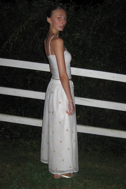 Gold Sequin Maxi Skirt