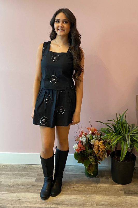 Black Mirror Mini Skirt
