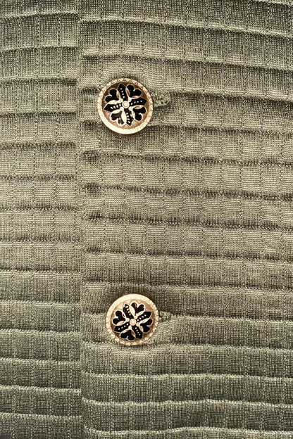 Quilted Teddy Jacket - Olive Green