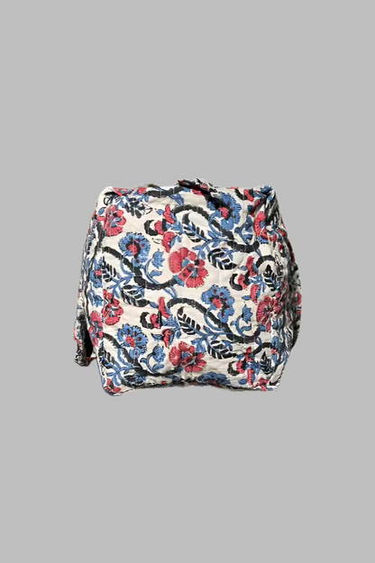 Block Print Duffle Bag - Red, White, and Blue