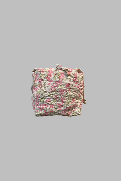 Block Print Duffle Bag - Pink Floral