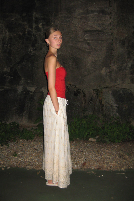 Embroidered Maxi Skirt