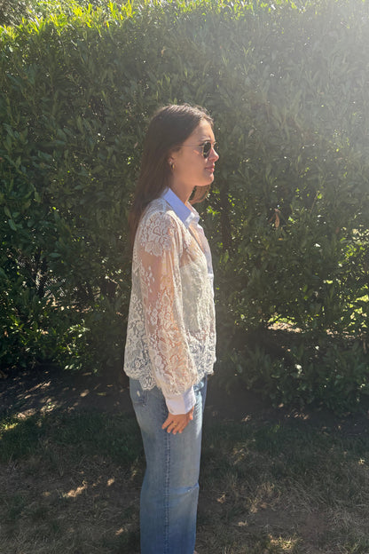 Classic Lace Shirt - White
