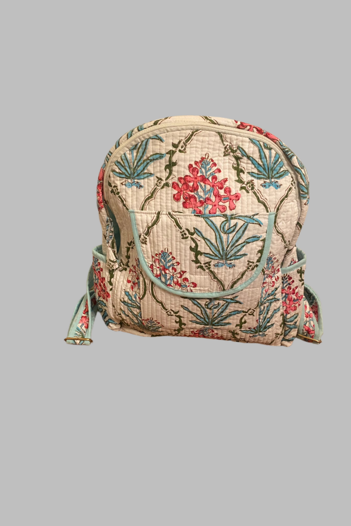 Block Print Backpack - Floral