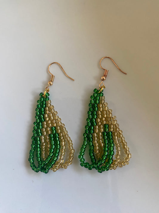 Anasi Earring - Folded Green & Gold