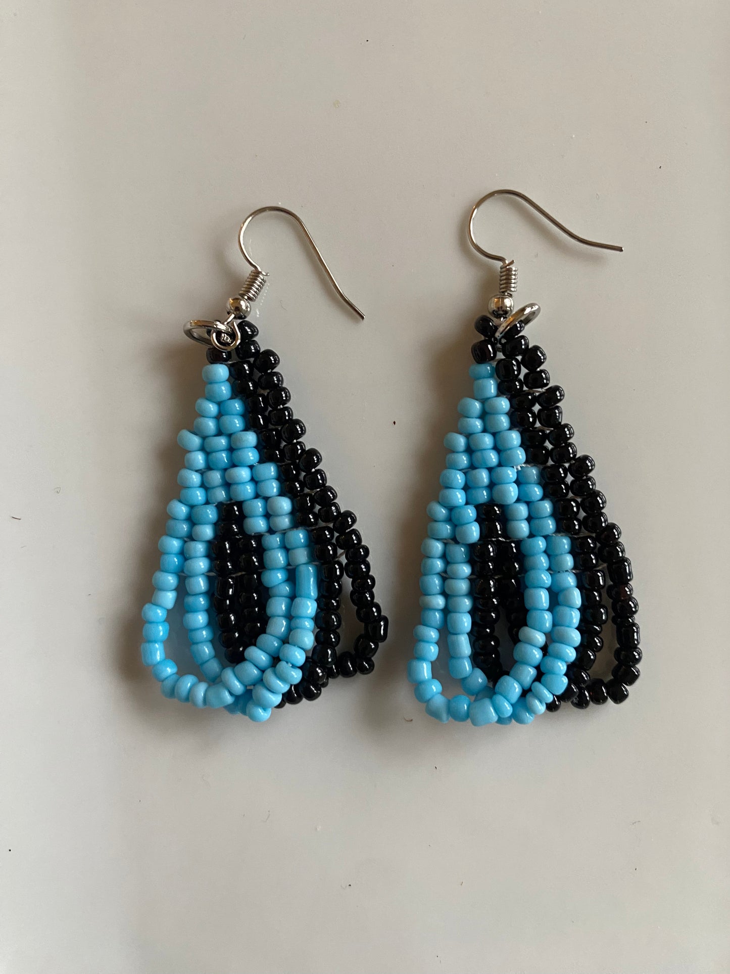 Anasi Earring - Folded Black & Turquoise