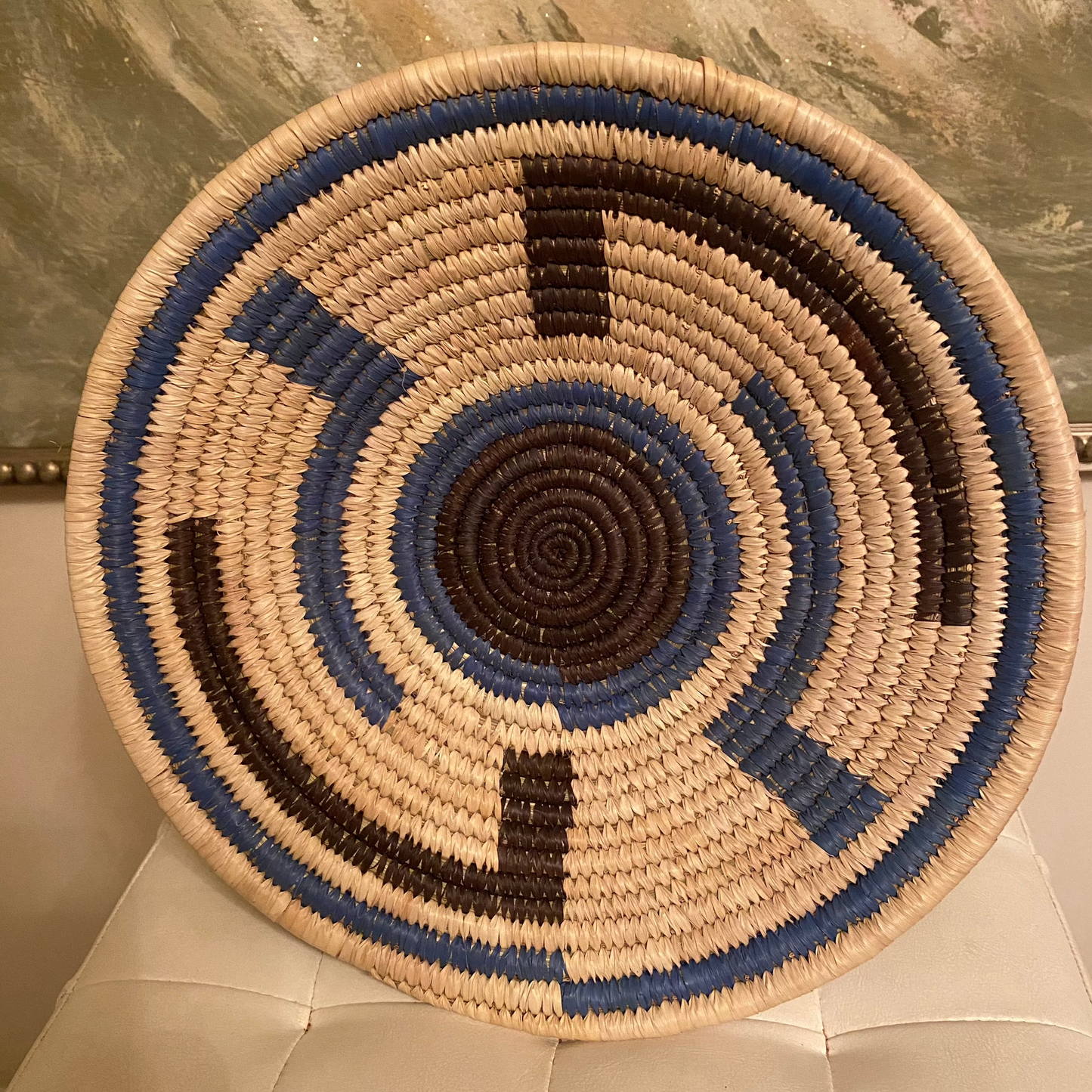 Handwoven Woven Plate - Blue