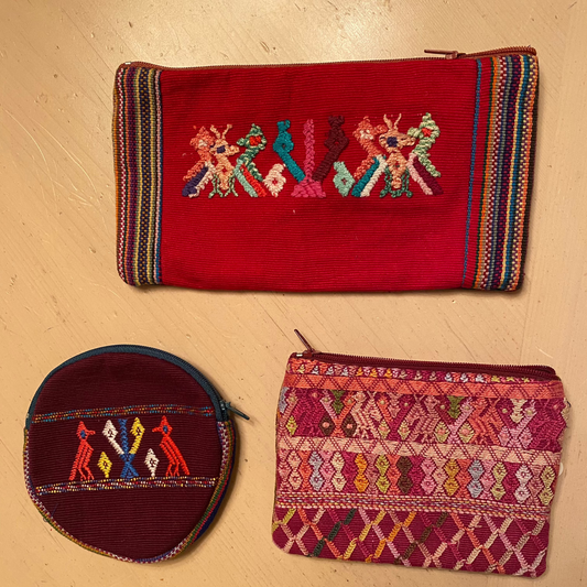 Hand woven Pouch Set from Guatemala